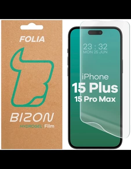 Bizon Glass Hydrogel Front Apple iPhone 15 Plus / 15 Pro Max