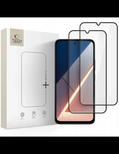 Tech-Protect Glass Fit+ Xiaomi Poco M7 Fekete [2 CSOMAG]