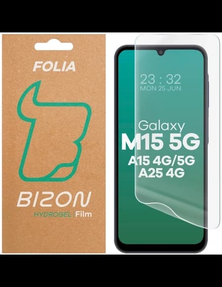 Bizon Glass Hydrogel Front für Samsung Galaxy A15 4G / 5G / A25 5G / M15 5G