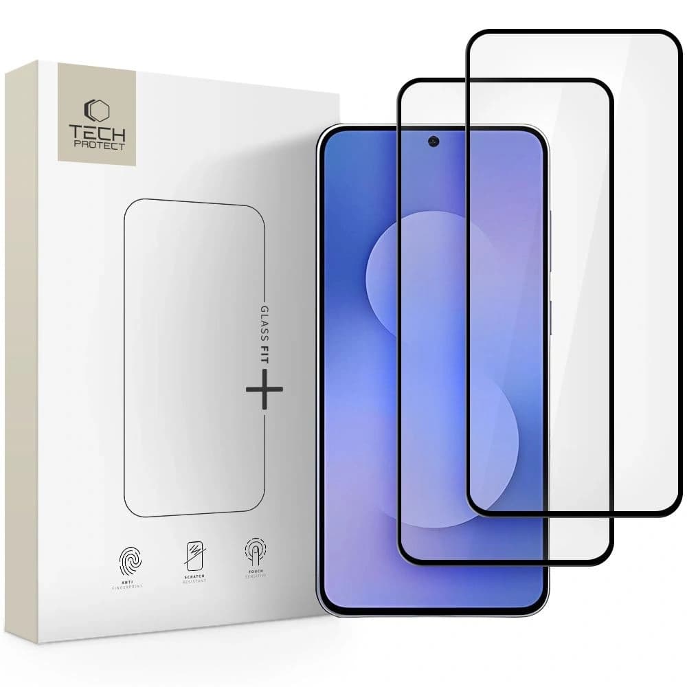 Tech-Protect Glass Fit+ Samsung Galaxy S25 FE Černá [2 BALENÍ] - 1