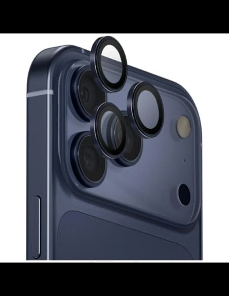 UNIQ Optix Hliníkový Ochranný Kryt Objektivu Kamery pro Apple iPhone 17 Pro / iPhone 17 Pro Max s aplikátorem granátový