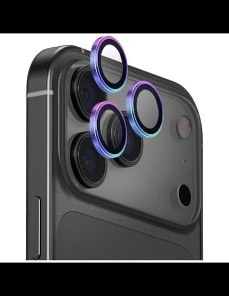 UNIQ Optix Hliníkový ochranný kryt objektivu pro Apple iPhone 17 Pro / iPhone 17 Pro Max s aplikátorem opálovým