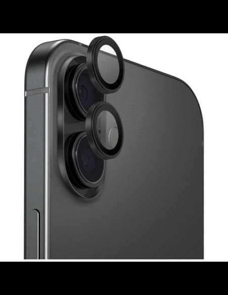 UNIQ Optix hliníkový ochranný kryt objektivu kamery pro Apple iPhone 17 s aplikátorem černý