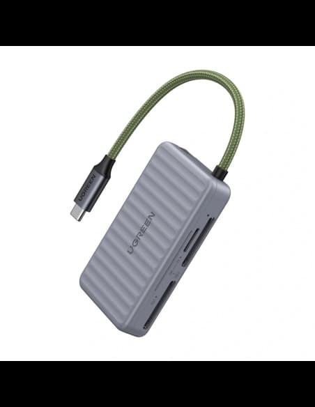 UGREEN CM868 Cititor de carduri USB-C 2xSD1xTF 170MB/s (gri)