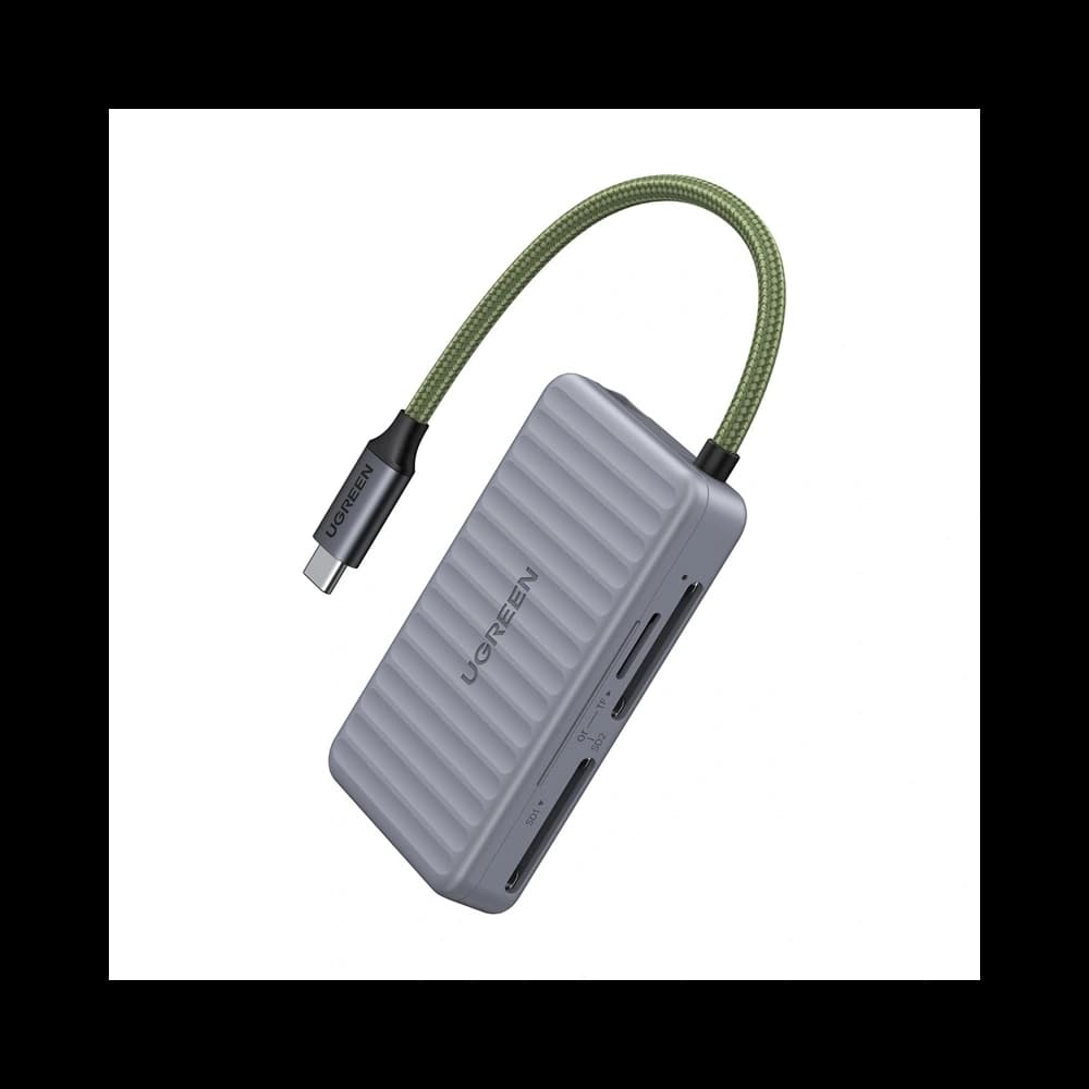UGREEN CM868 Cititor de carduri USB-C 2xSD1xTF 170MB/s (gri) - 1