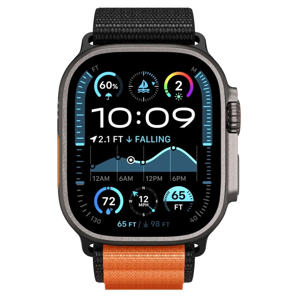 Spigen WBF1 Band für Apple Watch 6/7/8/9/10/SE/Ultra 1/2 44/45/46/49mm Schwarz/Orange - 4