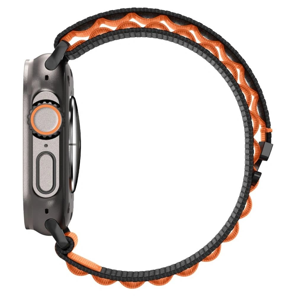 Spigen WBF1 Band für Apple Watch 6/7/8/9/10/SE/Ultra 1/2 44/45/46/49mm Schwarz/Orange - 6