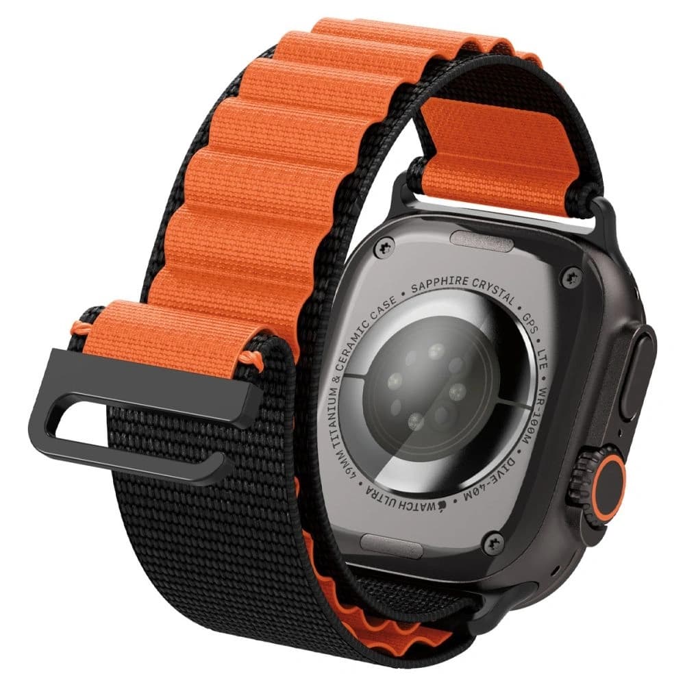Spigen WBF1 Band für Apple Watch 6/7/8/9/10/SE/Ultra 1/2 44/45/46/49mm Schwarz/Orange - 10