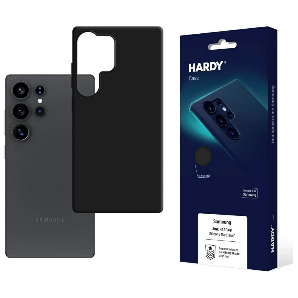 3MK Hardy Silikon MagCase Samsung Galaxy S25 Ultra schwarz - 1