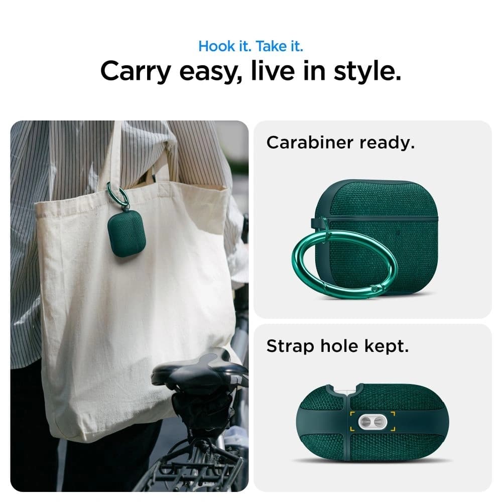 Spigen Urban Fit Apple AirPods Pro 3 Verde Mieznoapte - 13