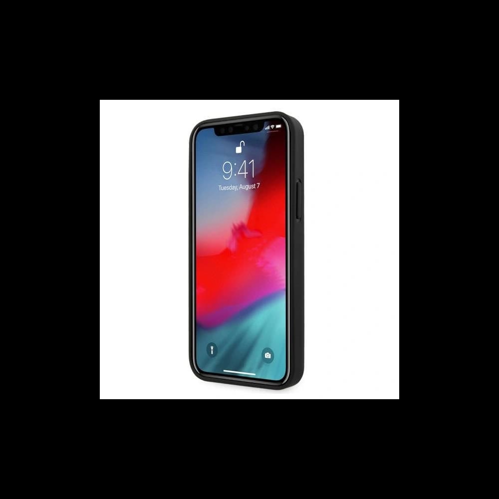 [CR] Etui BMW BMHCP12MRSWPK Apple iPhone 12/12 Pro fekete/black hardcase Bőr perforált - 5