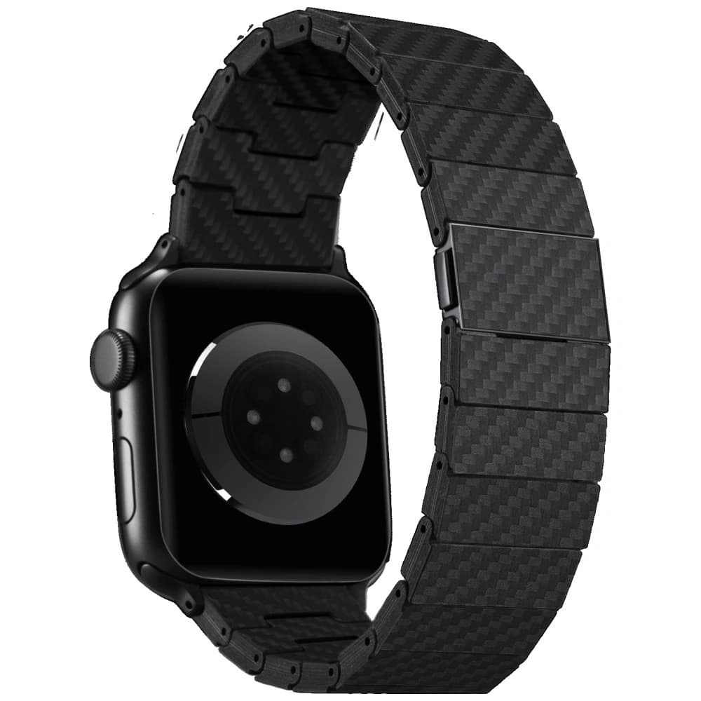 PITAKA Carbon Fiber Modern pro Apple Watch 1/2/3/4/5/6/7/8/9/10/11/SE/SE 3/Ultra/Ultra 2/Ultra 3 černá šedá - 5