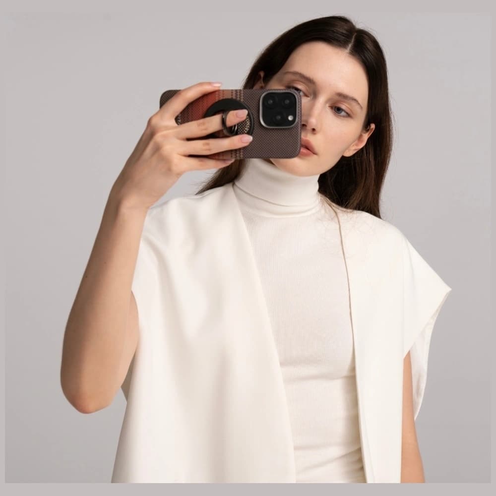 PITAKA MagEZ Grip 3 Suport Magnetic pentru Deget MagSafe cu Funcție de Stand Apus - 12