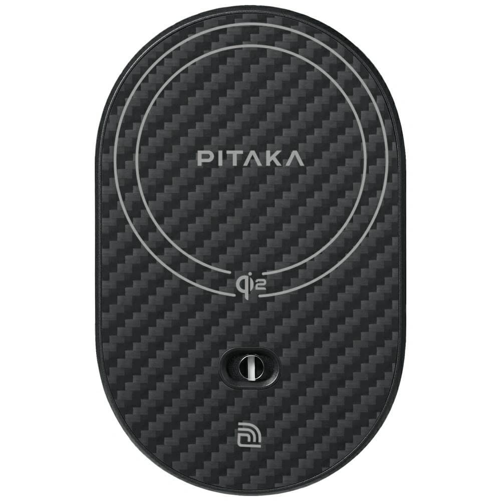 PITAKA MagEZ Pro 2 Qi2 15W NFC MagSafe Autohalterung mit kabellosem Ladegerät schwarz grau - 3
