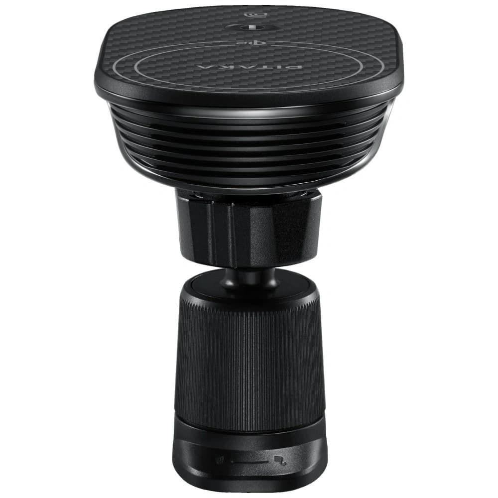 PITAKA MagEZ Pro 2 Qi2 15W NFC MagSafe Autohalterung mit kabellosem Ladegerät schwarz grau - 4