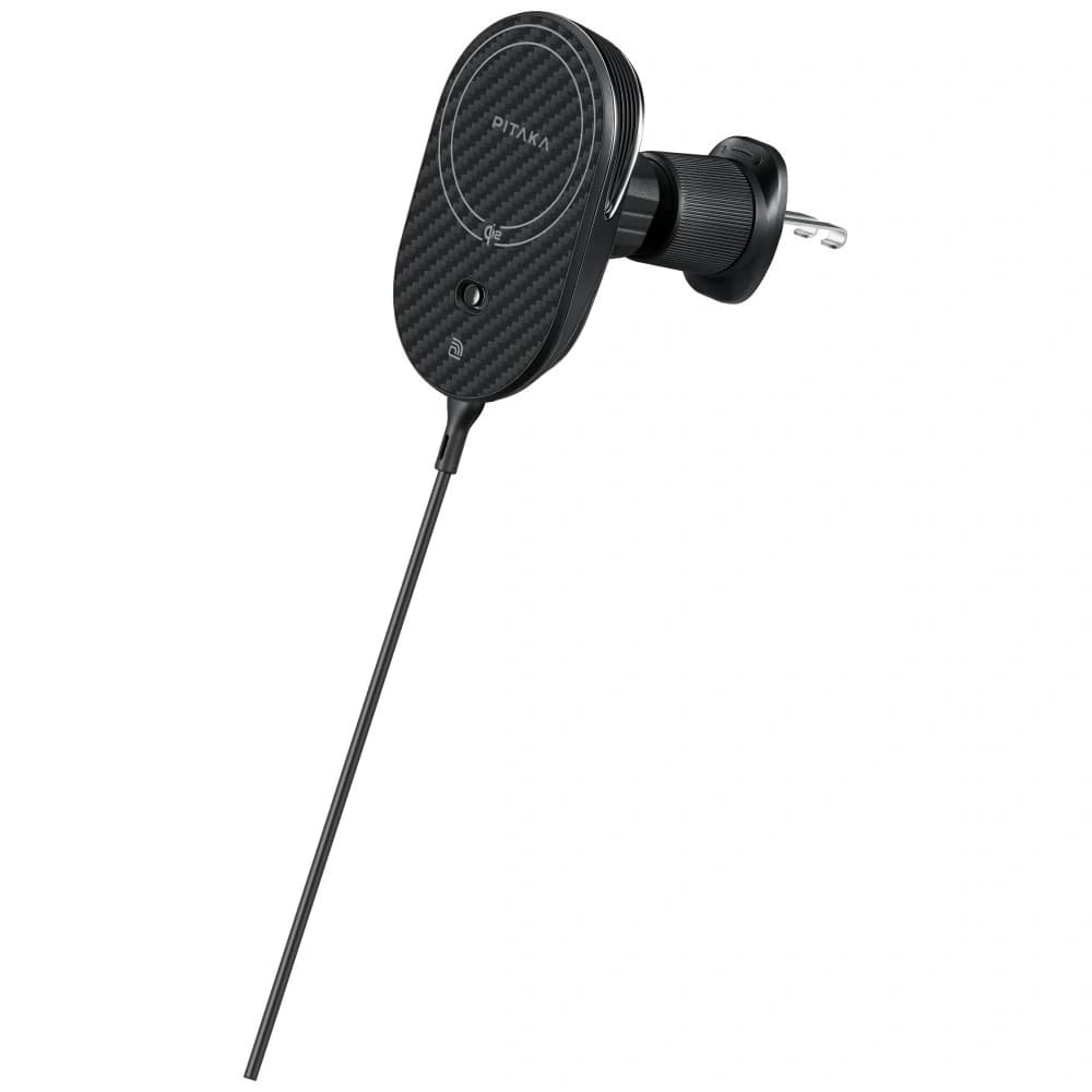 PITAKA MagEZ Pro 2 Qi2 15W NFC MagSafe Autohalterung mit kabellosem Ladegerät schwarz grau - 5