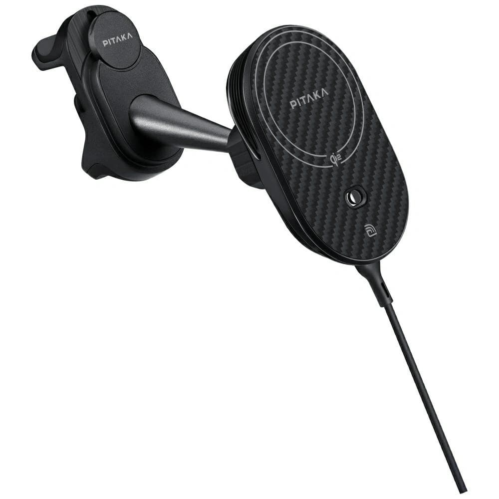 PITAKA MagEZ Pro 2 Qi2 Tesla Halterung mit drahtlosem Ladegerät MagSafe für Tesla Model 3/Y schwarz grau - 5
