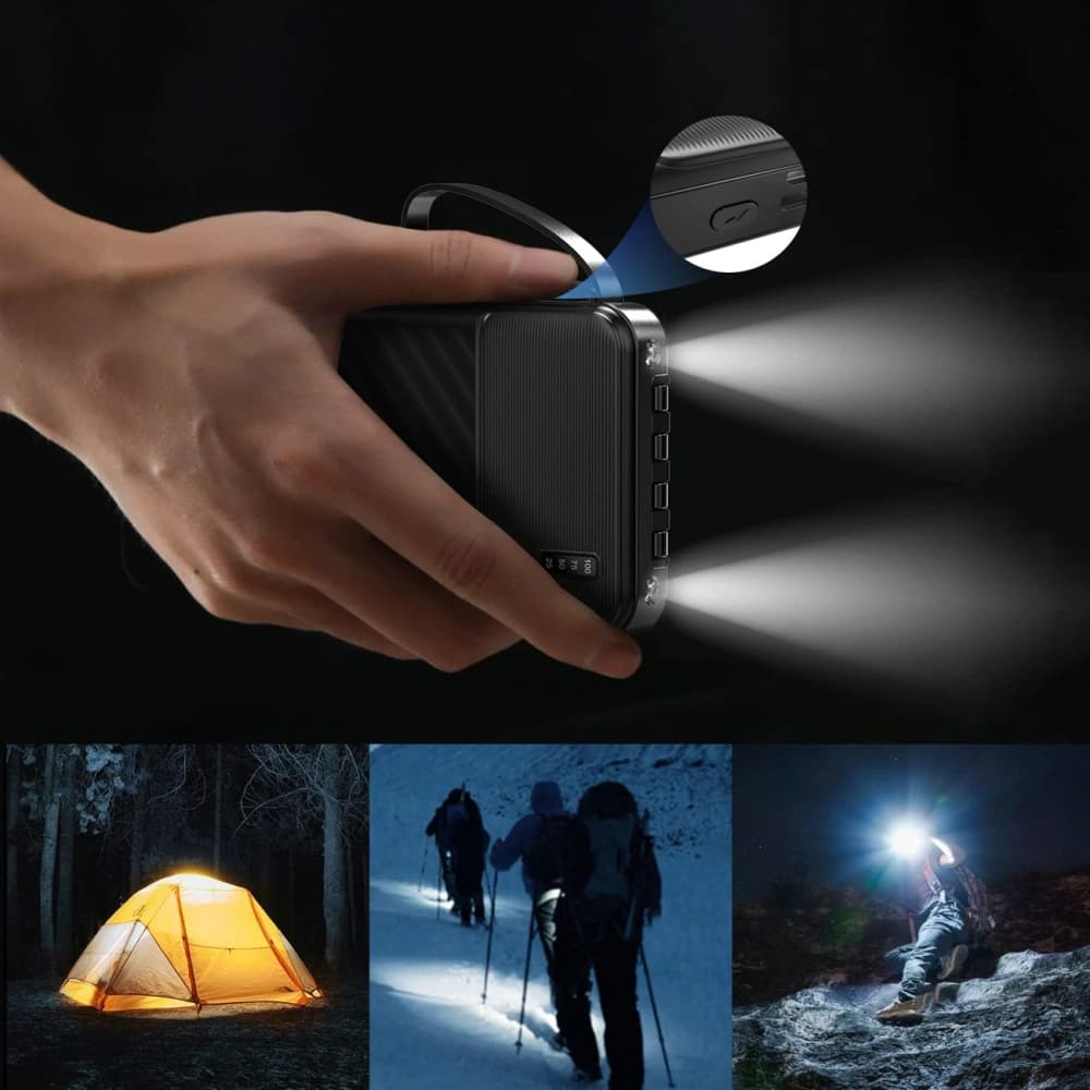 Dudao K11 Powerbank 10000mAh mit integrierten Kabeln schwarz - 3