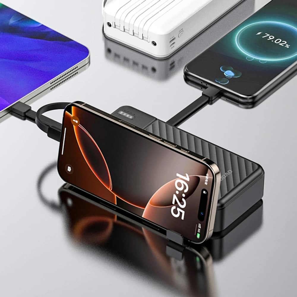 Powerbank Dudao K11 Pro 20000mAh cu cabluri integrate negru - 6