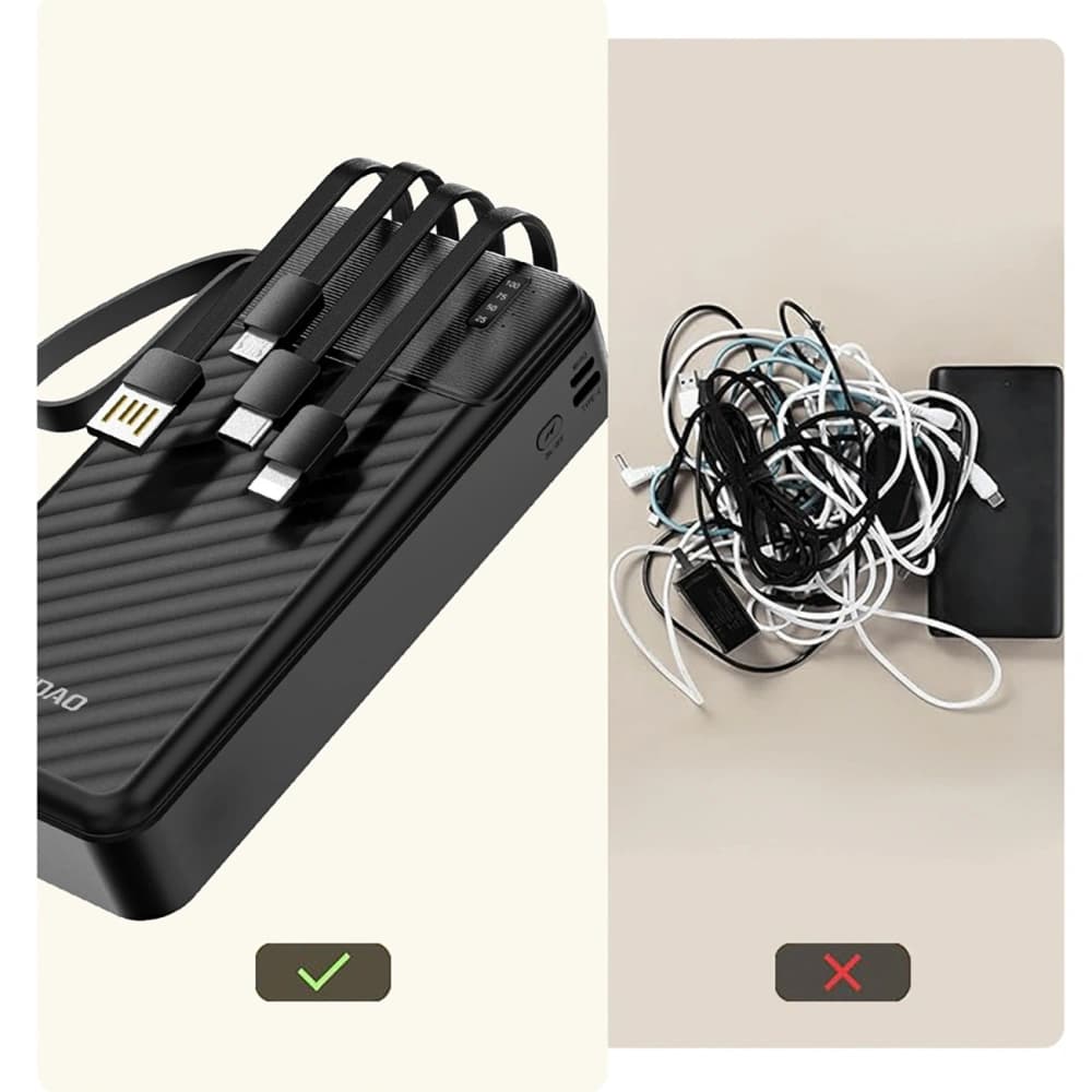 Powerbank Dudao K11 Pro 20000mAh cu cabluri integrate negru - 7