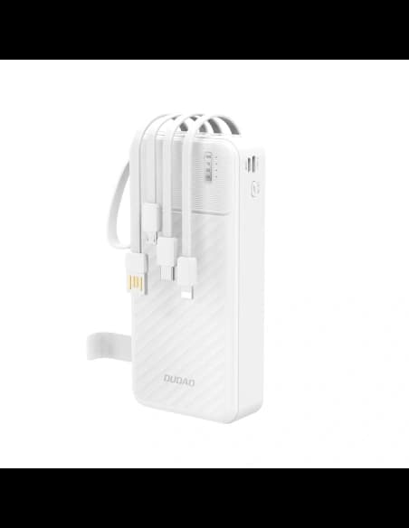 Powerbank Dudao K11 Pro 20000mAh cu cabluri integrate alb