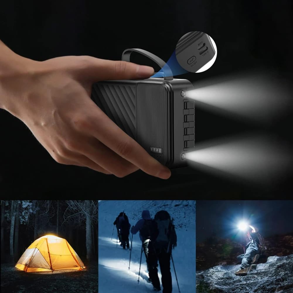 Powerbank Dudao K11 Pro 20000mAh cu cabluri integrate alb - 5