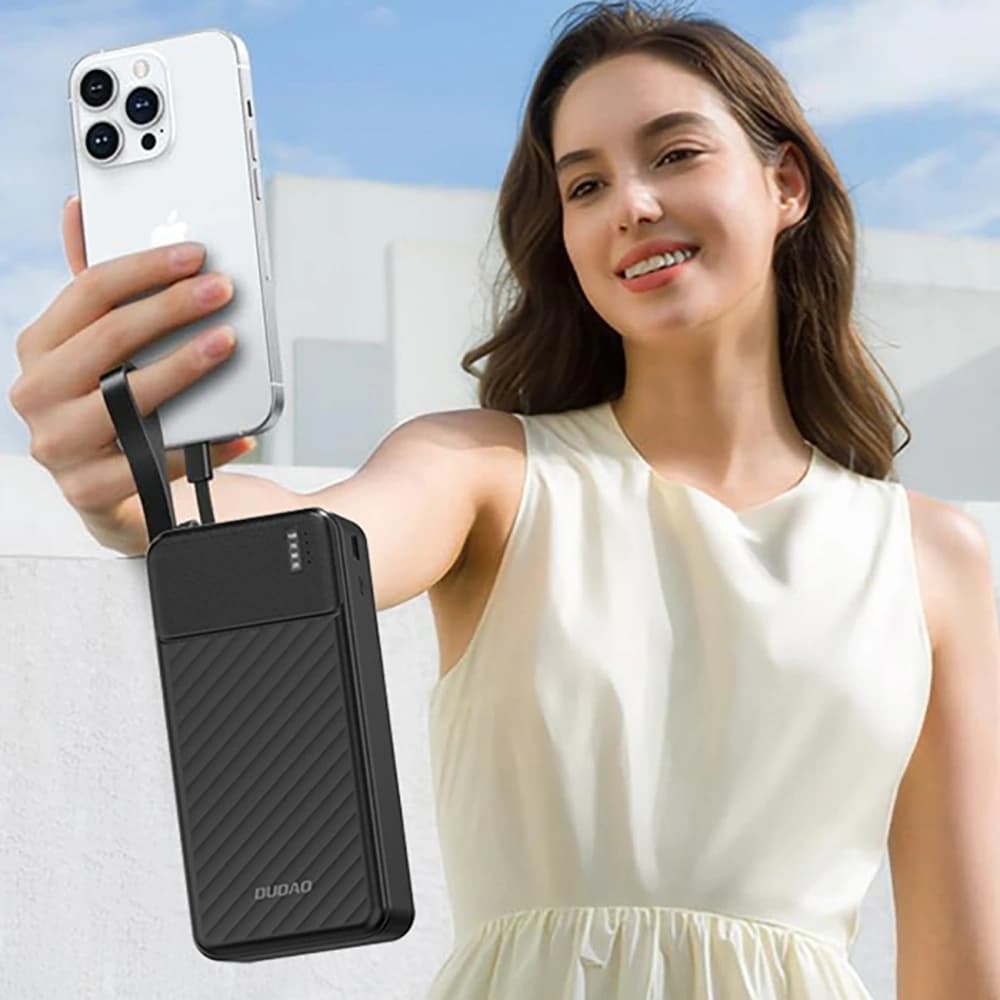 Powerbank Dudao K11 Max 30000mAh cu cabluri integrate negru - 6