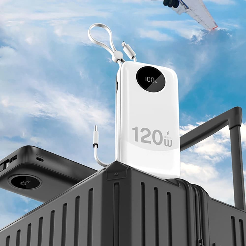 Powerbank Dudao K13Pro 20000mAh cu cablu încorporat alb - 5