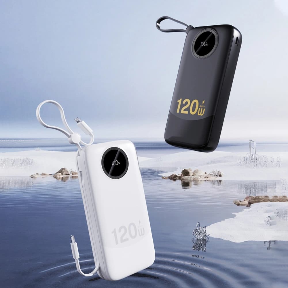 Powerbank Dudao K13Pro 20000mAh cu cablu încorporat negru - 2