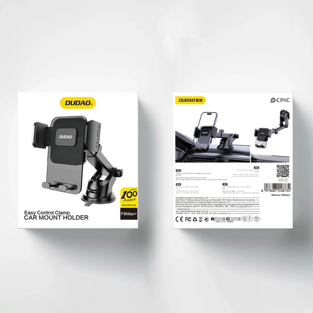 Dudao F8 Max+ black car mount for the dashboard - 13