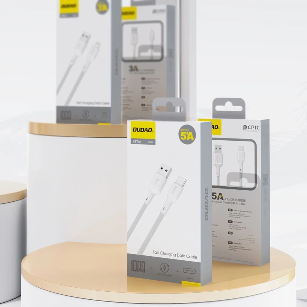 Dudao L9T 5A USB-A / USB-C 1m alb - 5