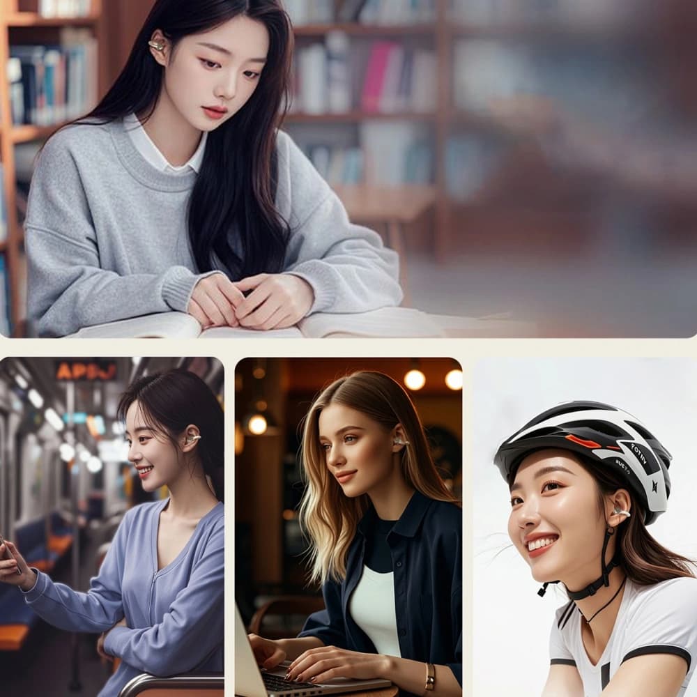 Căști wireless Dudao U20 TWS cu ureche deschisă Bluetooth 5.4 negre - 5