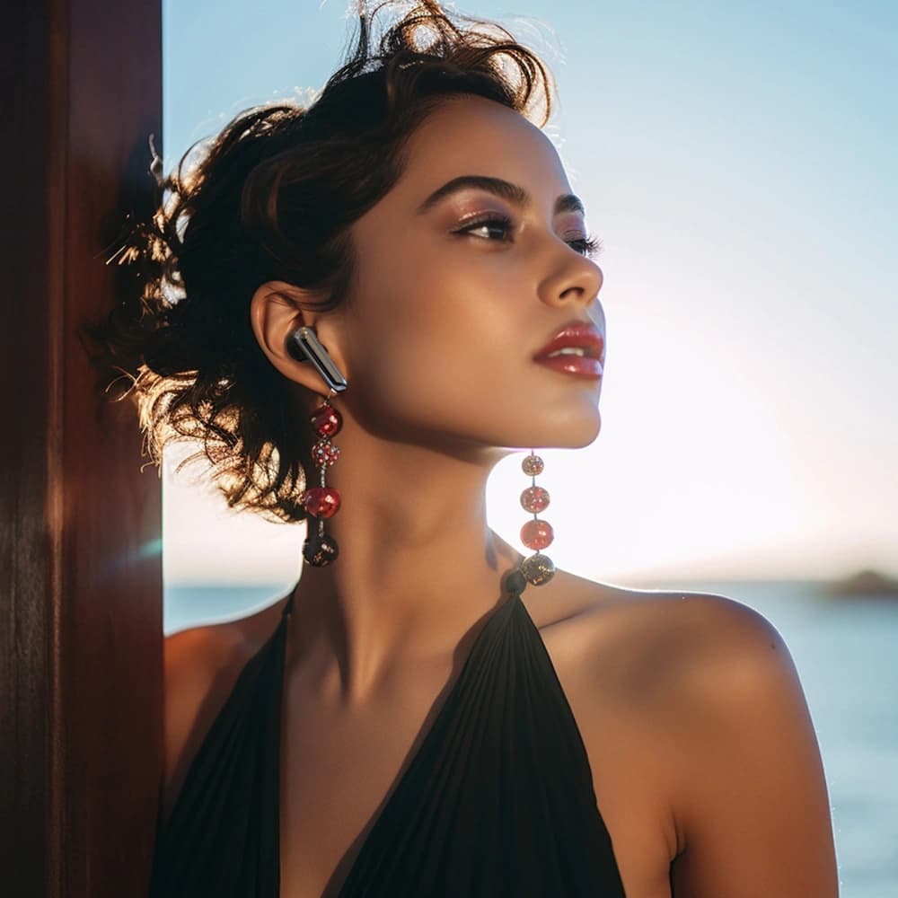 Dudao U21 TWS ANC ENC Vezeték nélküli In-Ear Fülhallgató Bluetooth 5.4 fekete - 2