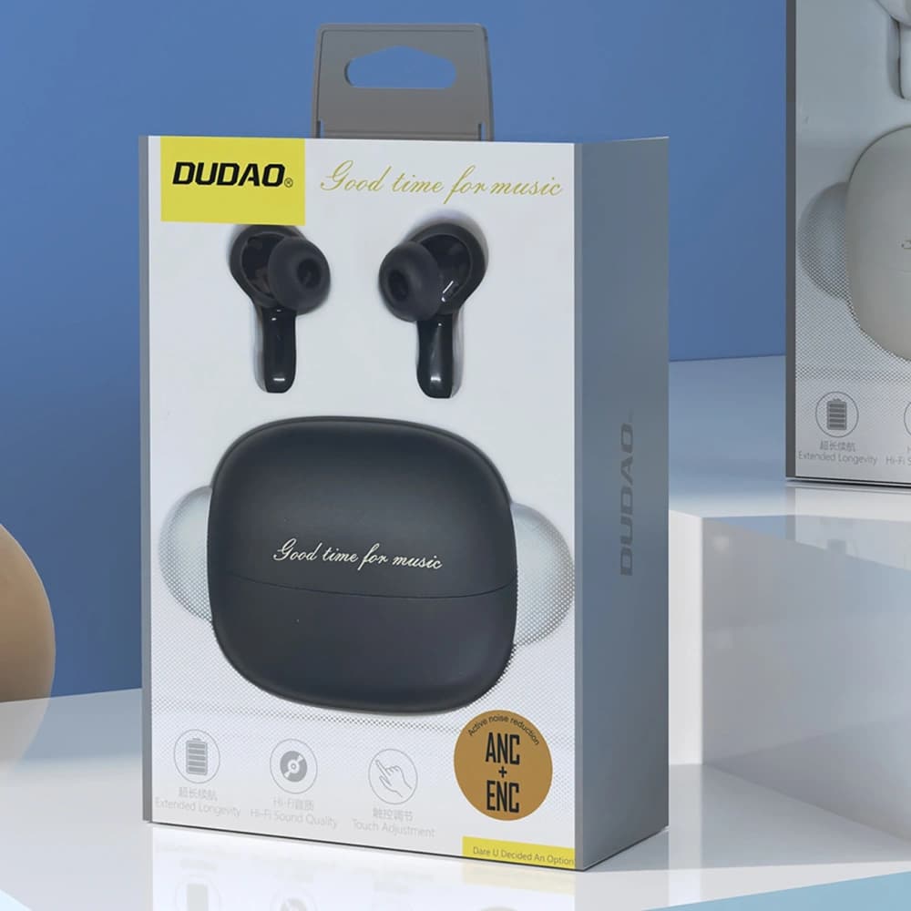 Dudao U21 TWS ANC ENC Vezeték nélküli In-Ear Fülhallgató Bluetooth 5.4 fekete - 5
