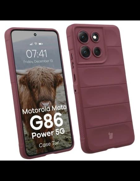 Bizon Case Tur Motorola Moto G86 Power 5G burgunderrot