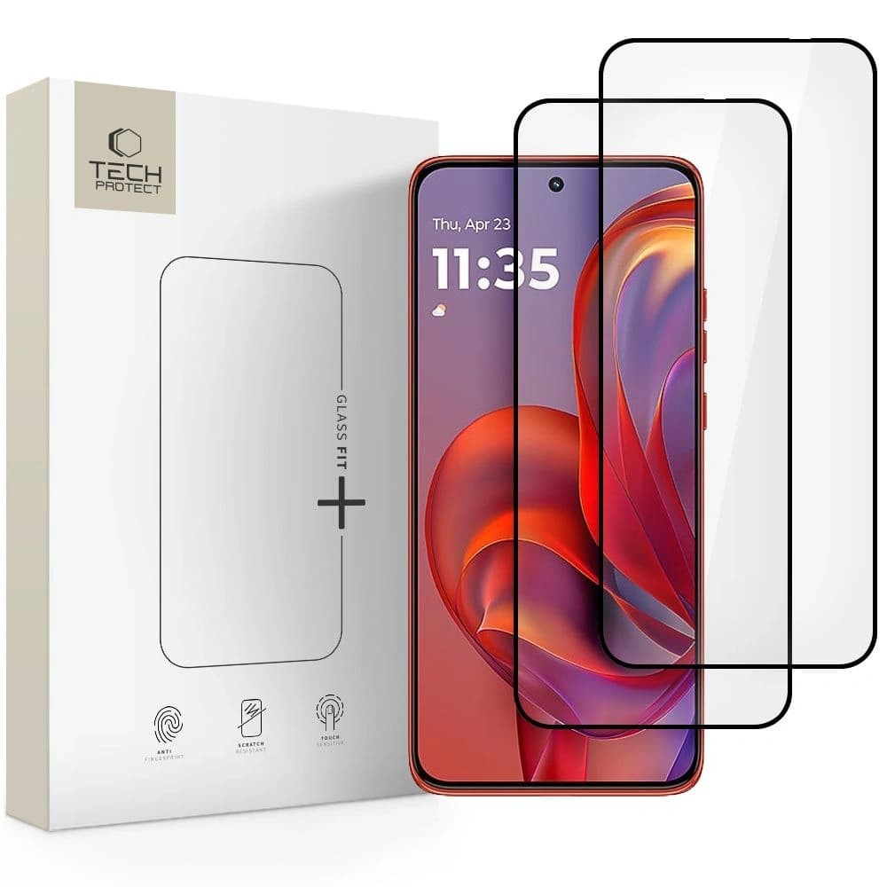 Tech-Protect Glass Fit+ Motorola Edge 50 Neo / 60 Neo Negru [2 PACHET] - 1