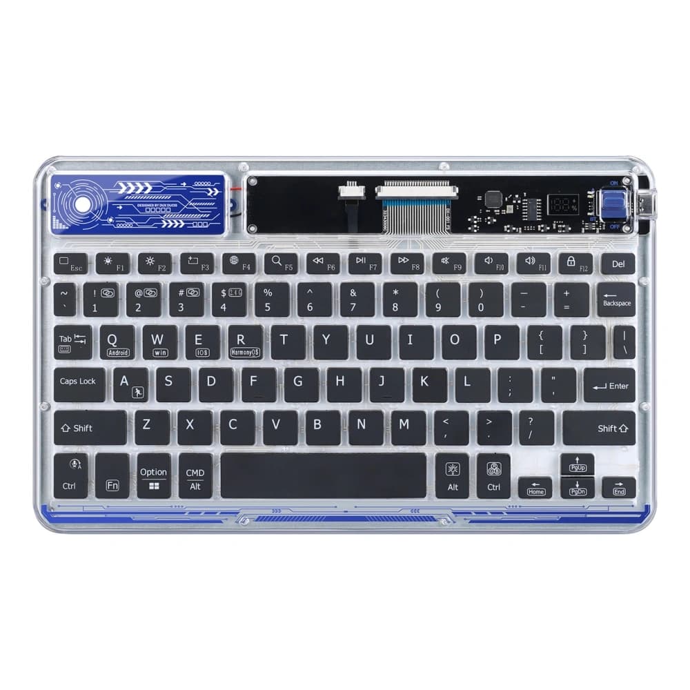 Tastatură Dux Ducis (Seria CK) wireless pentru laptop/tabletă/telefon transparentă - 1