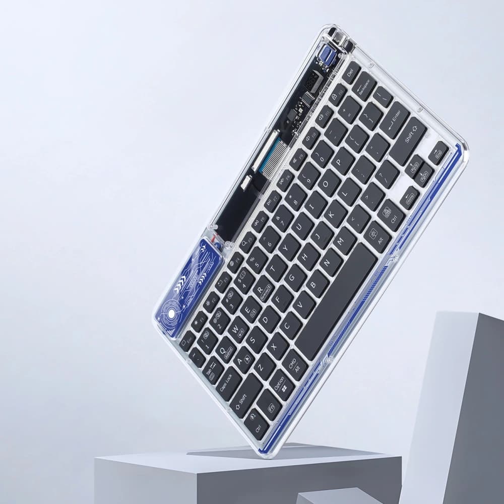 Tastatură Dux Ducis (Seria CK) wireless pentru laptop/tabletă/telefon transparentă - 3
