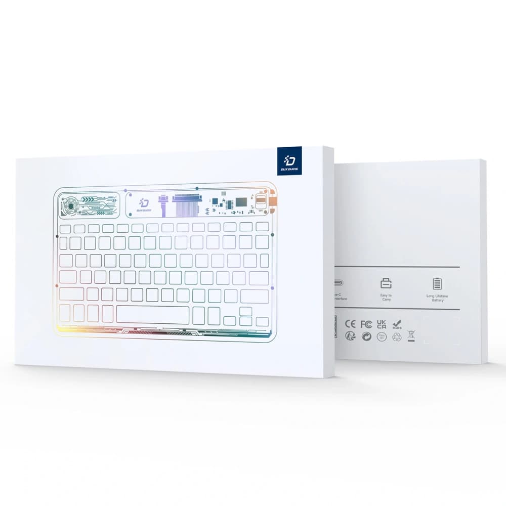 Tastatură Dux Ducis (Seria CK) wireless pentru laptop/tabletă/telefon transparentă - 12