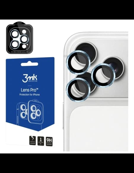 3MK Ochrana objektivu Pro Apple iPhone 17 Pro / 17 Pro Max modrá