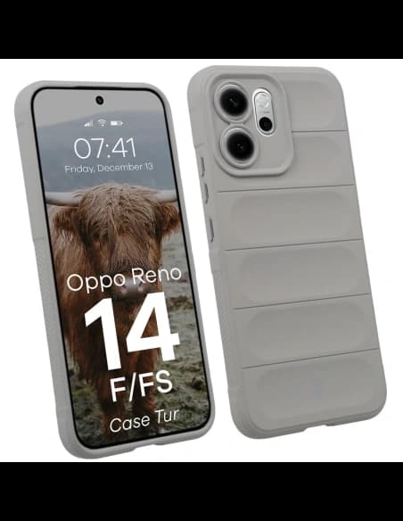 Bizon Case Tur Oppo Reno 14 F / 14 FS hellgrau