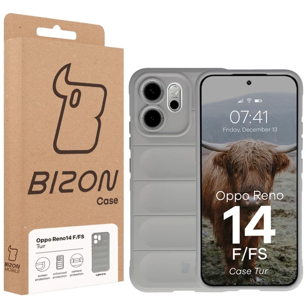 Bizon Case Tur Oppo Reno 14 F / 14 FS světle šedá - 8