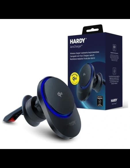 3MK Hardy AeroCharger 15W MPP Qi2 schwarzes kabelloses Ladegerät