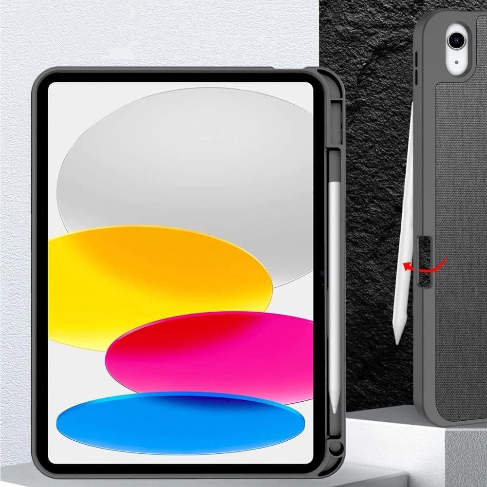 Tech-Protect SmartCase Pen Canvas Apple iPad 10.9" 2022 / 11" 2025 Charcoal Grey - 8