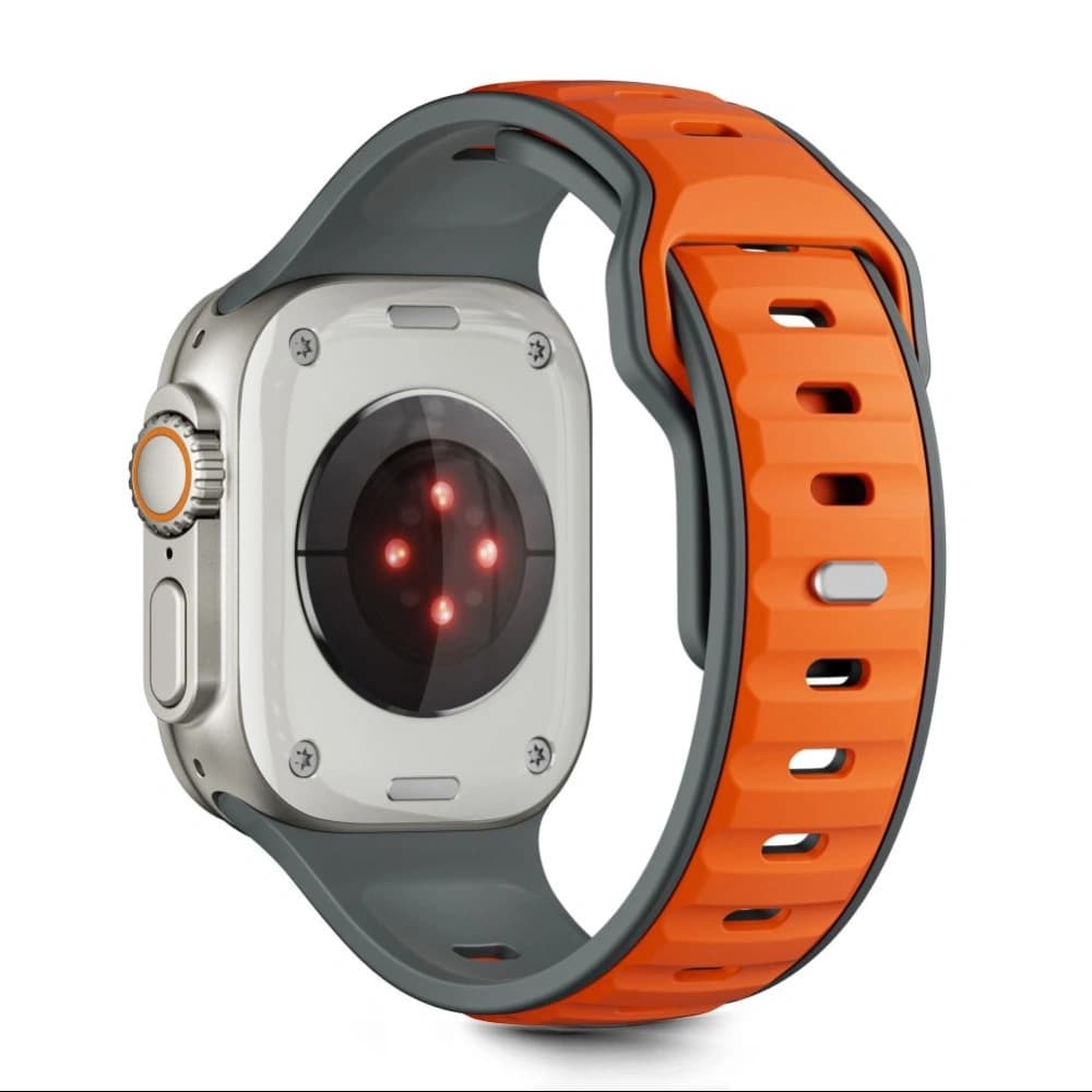 Tech-Protect IconBand Line Apple Watch 8 / 9 / 10 / 11 / SE / Ultra 44/45/46/49mm Gri/portocaliu - 2