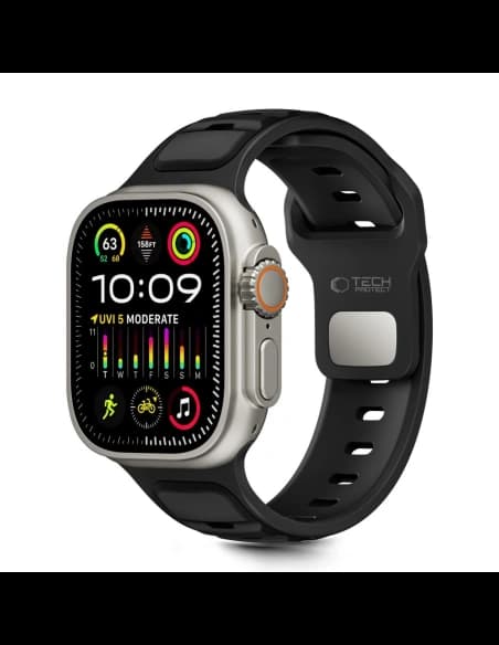 Tech-Protect IconBand Line Apple Watch 8 / 9 / 10 / 11 / SE / Ultra 44/45/46/49mm Negru /negru