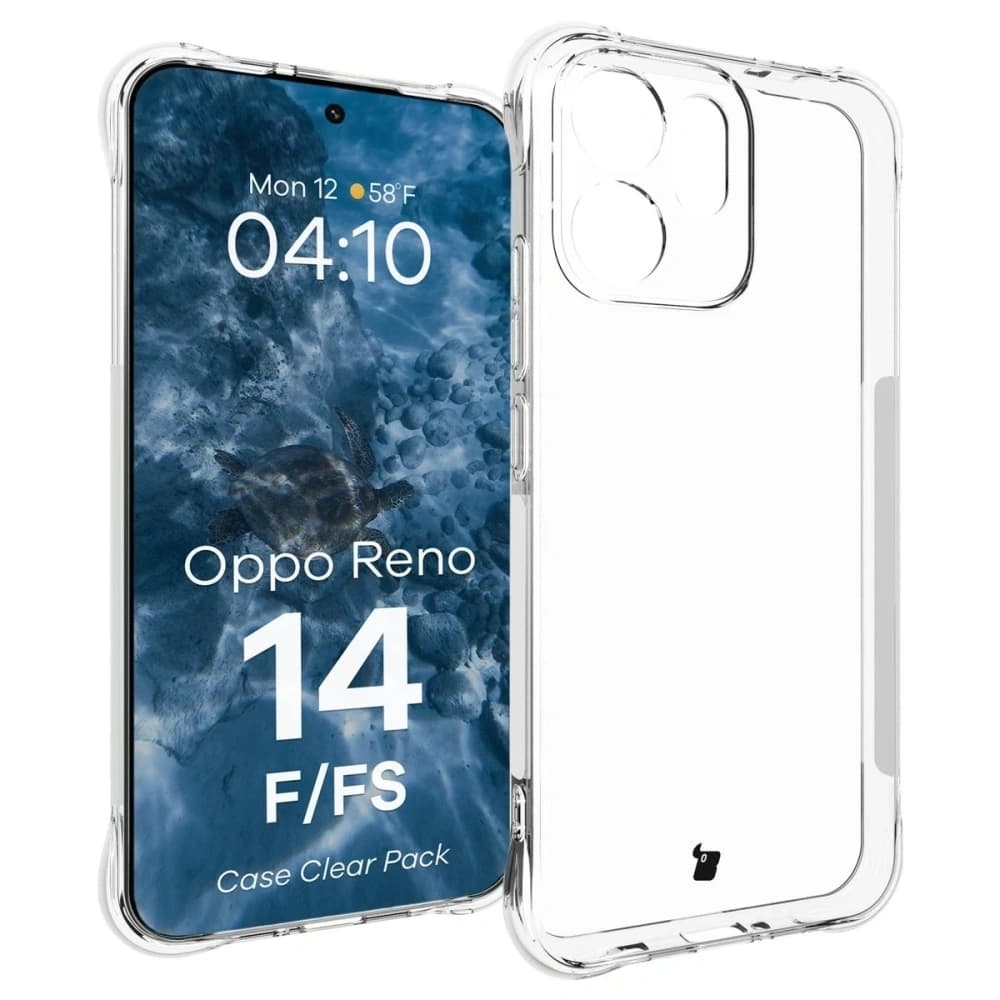 Bizon Case Clear Pack pouzdro + 2x ochranná fólie na displej Oppo Reno 14 F / FS - 3