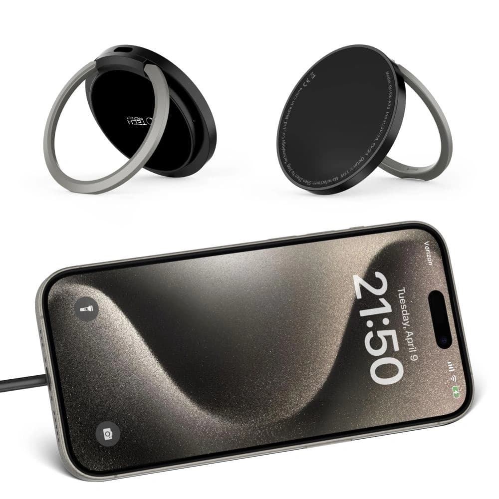 [CR] Tech-Protect QI15W-A33 Magnetischer MagSafe Wireless Charger Schwarz - 5