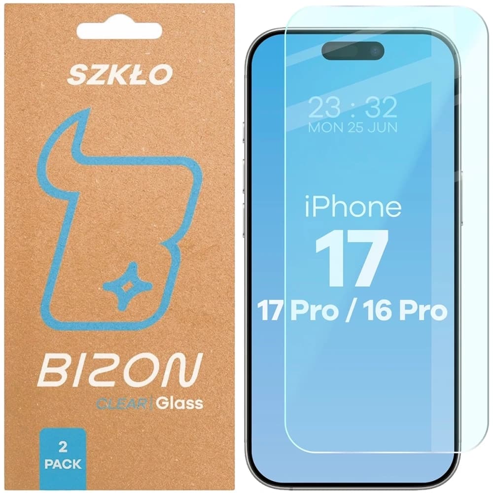 Bizon Glass Clear Duo iPhone 17 / 17 Pro / 16 Pro [2 BALENÍ] - 1