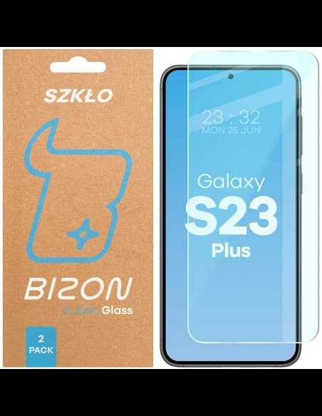 Bizon Glass Clear Duo Galaxy S23+ Plus [2 PACHET]